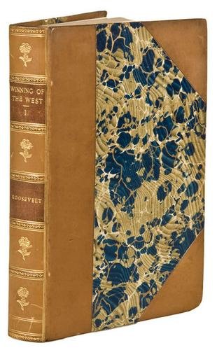ROOSEVELT, Theodore. Works.: ROOSEVELT, Theodore. Works. New York: G.P. Putnam's Sons, 1896. 7 volumes, 8vo (222 x 150 mm). Contemporary three quarter calf and marbled boards, morocco spine labels, gilt, t.e.g. Condition: