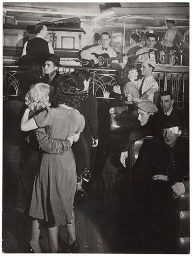 Brassaï (1899-1984) Le Bal Musette, La Boule Rouge: Brassaï (1899-1984) Le Bal Musette, La Boule Rouge, Rue de Lappe, ca. 1935Gelatin silver print. Signed, titled and dated in pencil with copyright credit stamps on the verso. 9 x 6 3/4 in. (22.