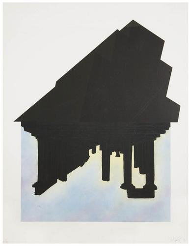 Robert Longo black palms: Robert Longo (b.1953) Black PalmsLithograph printed in colors, 1989, signed in pencil, inscribed 'PP', a printer's proof, aside from the edition of 35, on wove paper, with full margins, in goo