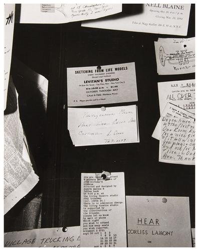 Weegee (1899-1968) Bulletin Board, Greenwich Villa