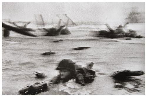 Robert Capa (1913-1954) Omaha Beach, Normandy coas: Robert Capa (1913-1954) Omaha Beach, Normandy coast, France, 1944Gelatin silver print, printed ca. 1990 under the supervision of Cornell Capa. Estate copyright credit label numbered in an unkn
