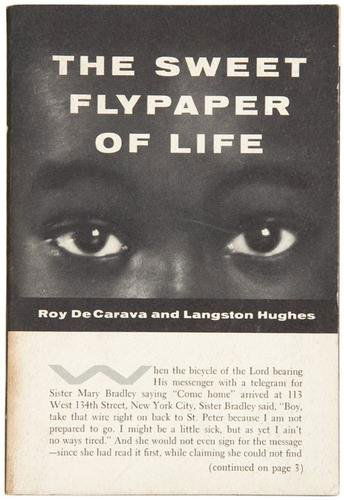 Roy DeCarava (b. 1919) The Sweet Flypaper of Life: Roy DeCarava (b. 1919) The Sweet Flypaper of LifeNew York: Simon and Schuster, 1955. Text by Langston Hughes. 141 black and white plates. 8vo. Softbound photo-pictorial paper covers, without d