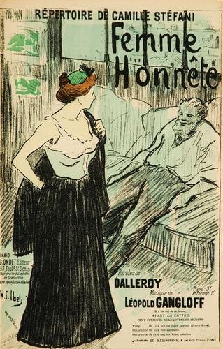 Henri-Gabriel Ibels (1867-1936) Femme Honnete song: Henri-Gabriel Ibels (1867-1936) Femme Honnete song sheetLithograph 10 3/4 x 7 in (27.5 x 17.5 cm) Provenance: Associated American Artists, Philadelphia