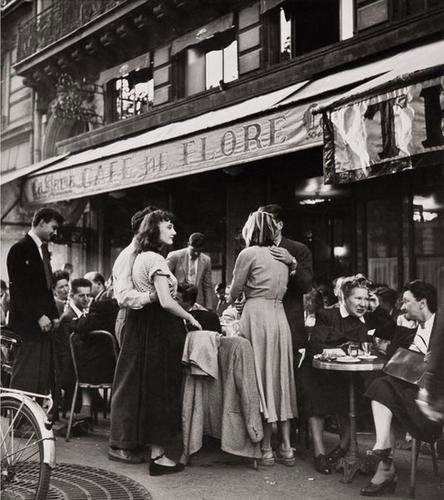 Robert Doisneau (1912-1994) "Café de Flore, 1948": Robert Doisneau (1912-1994) "Café de Flore, 1948""Gelatin silver print. Titled and dated in an unknown hand in ink with credit stamp, Rapho agency stamp and various editorial stamps and annota