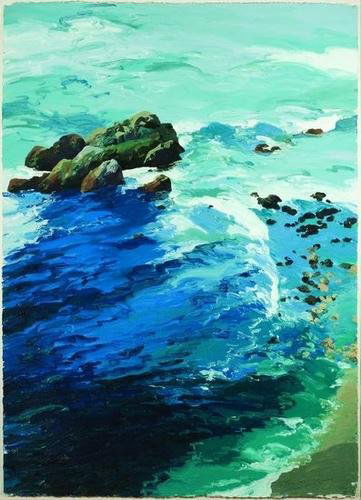 Diane Burko (b. 1945) Route 1: Diane Burko (b. 1945) Route 1Oil on paper, signed, numbered and inscribed ToTranda, Diane Burko, 1/ 85 lower right1040 x 735 mm (41 x 29 in) Provenance: Marion Locks Gallery, Philadelphia