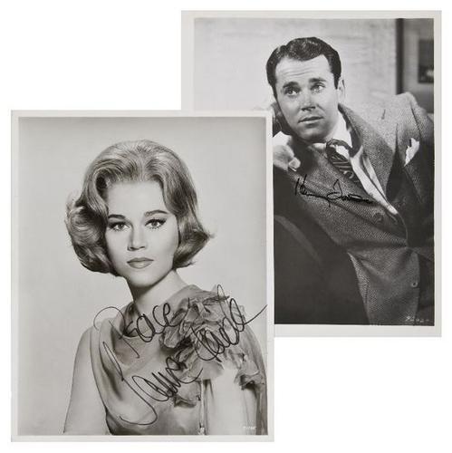 FONDA, Henry (1905- 1982) and Jane FONDA. Group of: FONDA, Henry (1905- 1982) and Jane FONDA. Group of playbills, many signed, and photographs.Group of signed playbills and photographs, comprising: HENRY FONDA: 14 signed playbills, 1937-1975, i