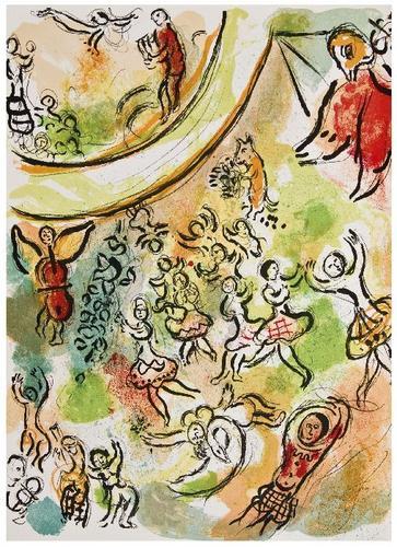 [ART] - CHAGALL, Marc and Jacques LASSAIGNE. Ceili: [ART] - CHAGALL, Marc and Jacques LASSAIGNE. Ceiling of Paris Opera.New York: Praeger, [1966]. 4to. 1 color lithographand and six color lithographs after Chagall by Sorlier. Publisher's cloth,