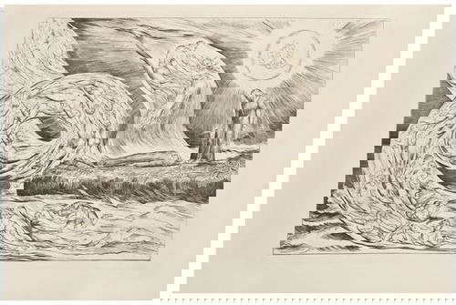 ALIGHIERI, Dante. The Inferno.: ALIGHIERI, Dante. The Inferno.New York: Cheshire House, 1931. Folio (475 x 310 mm). 7 engravings by William Blake. Pages uncut. Full brown calf, rubbed, blind-stamped on cover. 5 raised bands