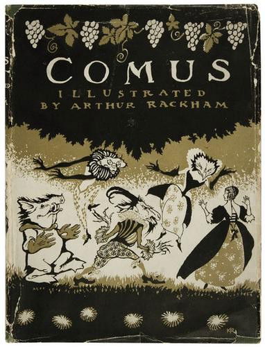 MILTON, John and Arthur RACKHAM.: MILTON, John and Arthur RACKHAM. London: William Heineman, [n.d., c.1921]. Illustrated with tipped in plates by Arthur Rackham. Cloth in dust jacket, lacking rear panel. Sold not subject to re