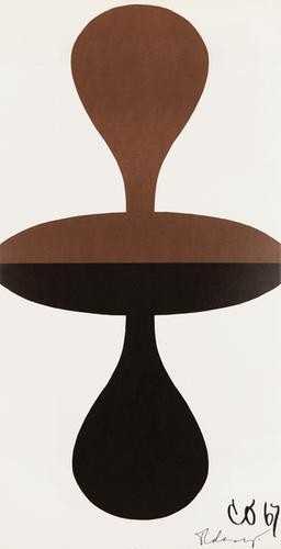 Claes Oldenburg (b.1929) Double punching bag (a/p: Claes Oldenburg (b.1929) Double punching bag (a/p 48)Lithograph printed in colors, 1967, signed in ink, on wove paper, with full margins, in good condition apart from tape remains verso975 x 5