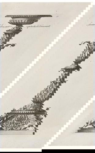 ANTONINI, Carlo. Manuale di vari Ornamenti tratti: ANTONINI, Carlo. Manuale di vari Ornamenti tratti delle fabbriche, eTITLE cont'd- frammenti antichi per uso, e commodo de Pittori, Scultori, Architetti. Rome, 1781-1790. 4 parts in one volume,