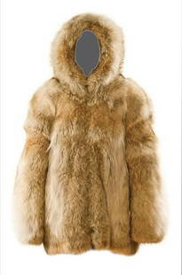 GOREY, Edward (1925 - 2000) Fur Coat owned and wor: GOREY, Edward (1925 - 2000) Fur Coat owned and worn by Edward GoreyNatural coyote parka with hood, zip front, gray silk lining. Label sewn in celebrating the 2010 Annual Goreyfest and Gala.