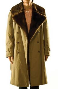 GOREY, Edward (1925 - 2000) Fur Coat owned and wor: GOREY, Edward (1925 - 2000) Fur Coat owned and worn by Edward GoreyA mink-lined rain coat, length 4" below knee, mink "Fur Guard". Label sewn in celebrating the 2010 Annual Goreyfest and Gala.