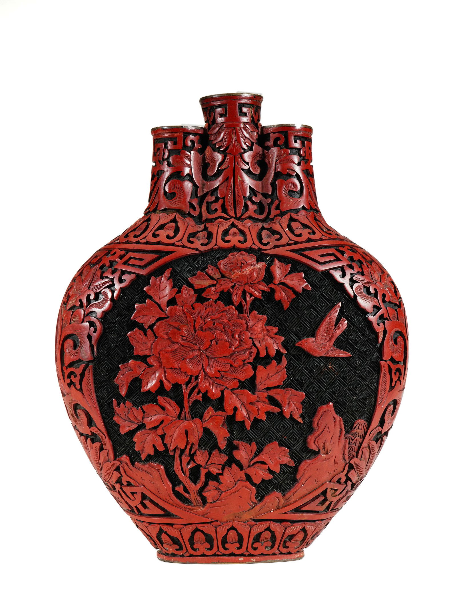 A Carved Cinnabar Lacquer Vase (1 of 10)