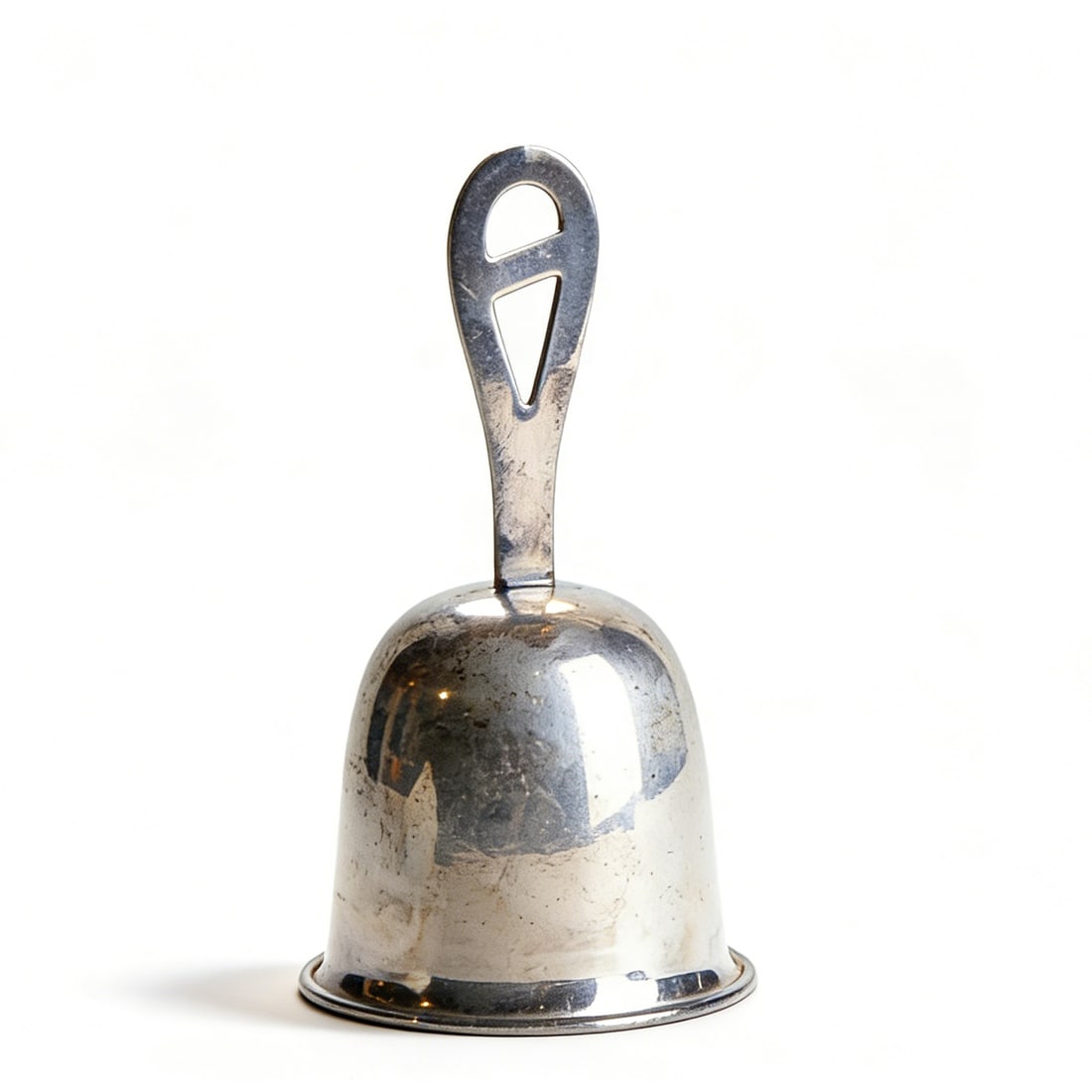 Silver Plain Bell with Hollowed-Out Handle (1 of 1)
