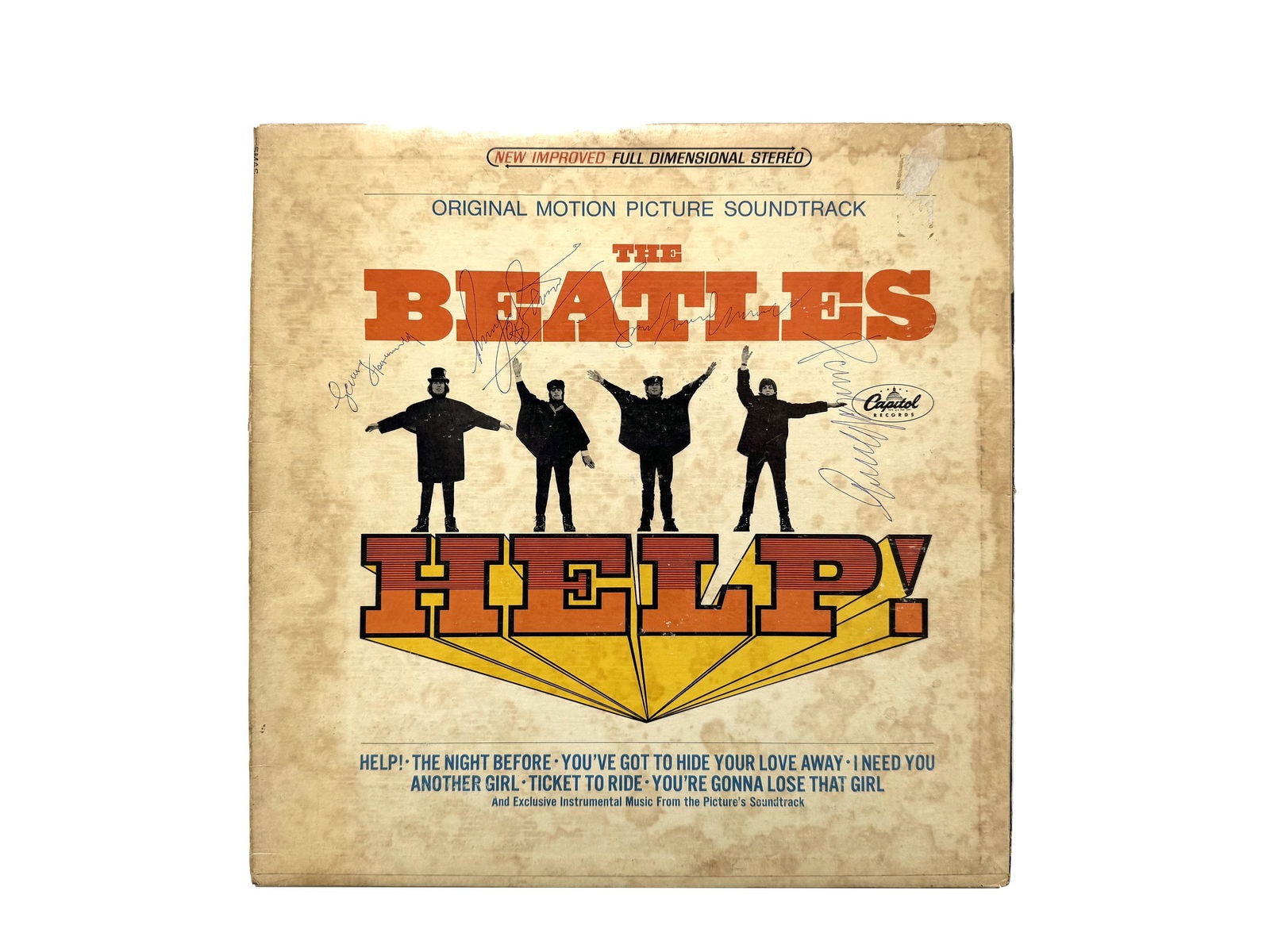 THE BEATLES FULLY SIGNED "HELP!" LP - 2