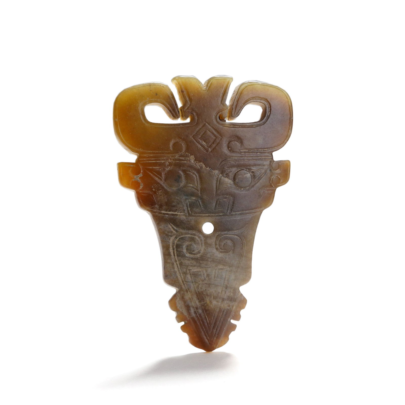 An old jade ornament: H :8cm W :5cm