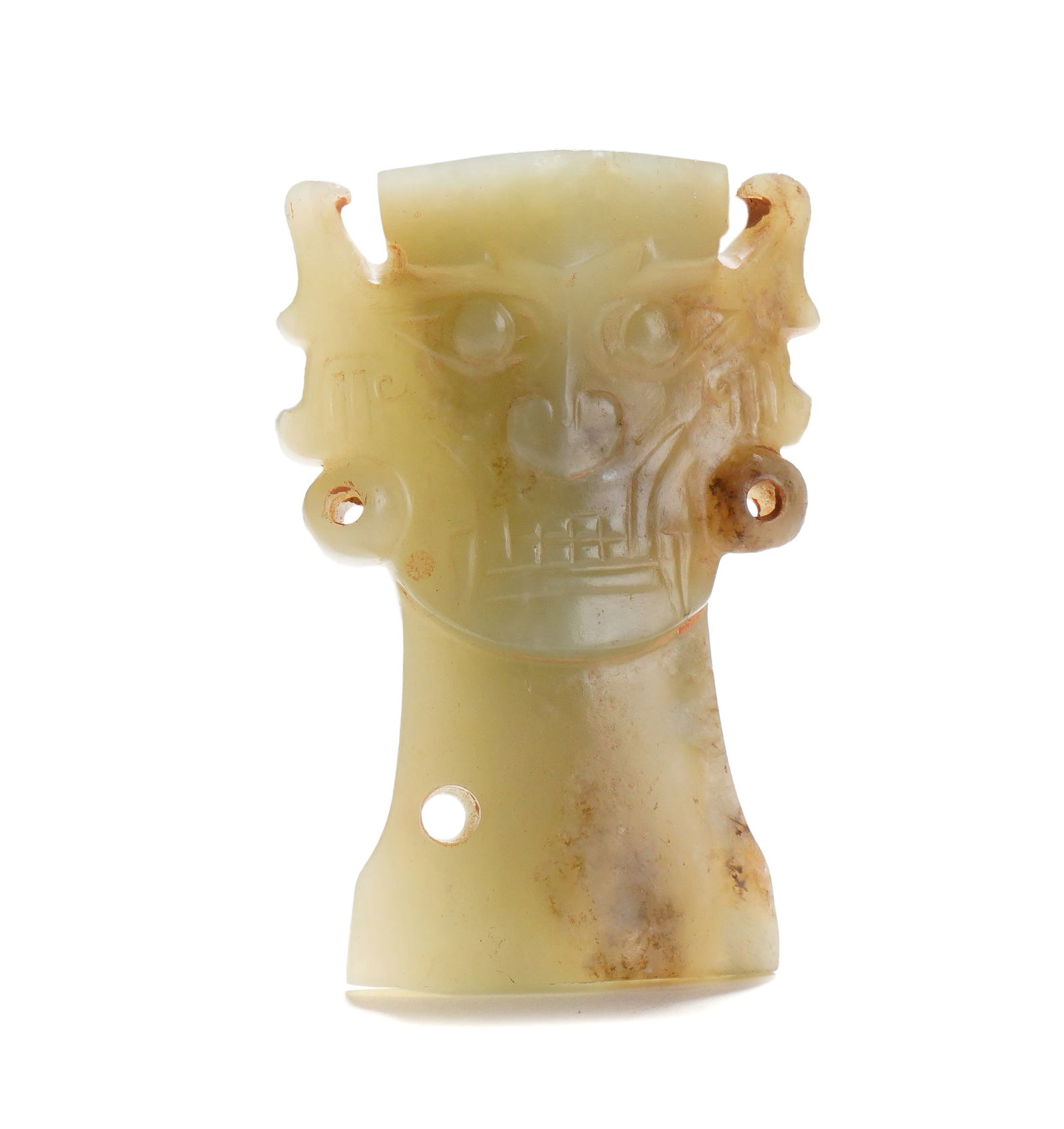 An old jade ornament: H :7cm W :4.6cm