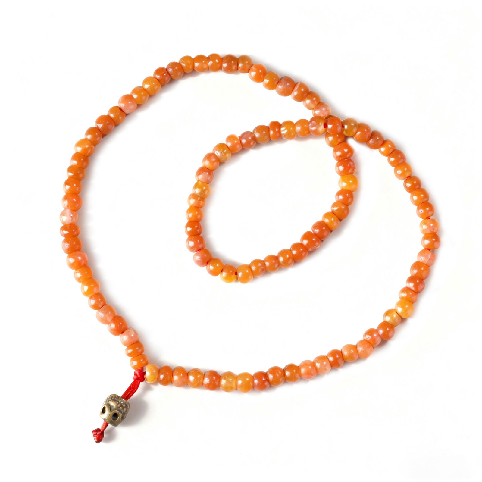Himalayan Tibetan Pema Raka Nanhong Carnelian Small Beads Necklace (1 of 1)