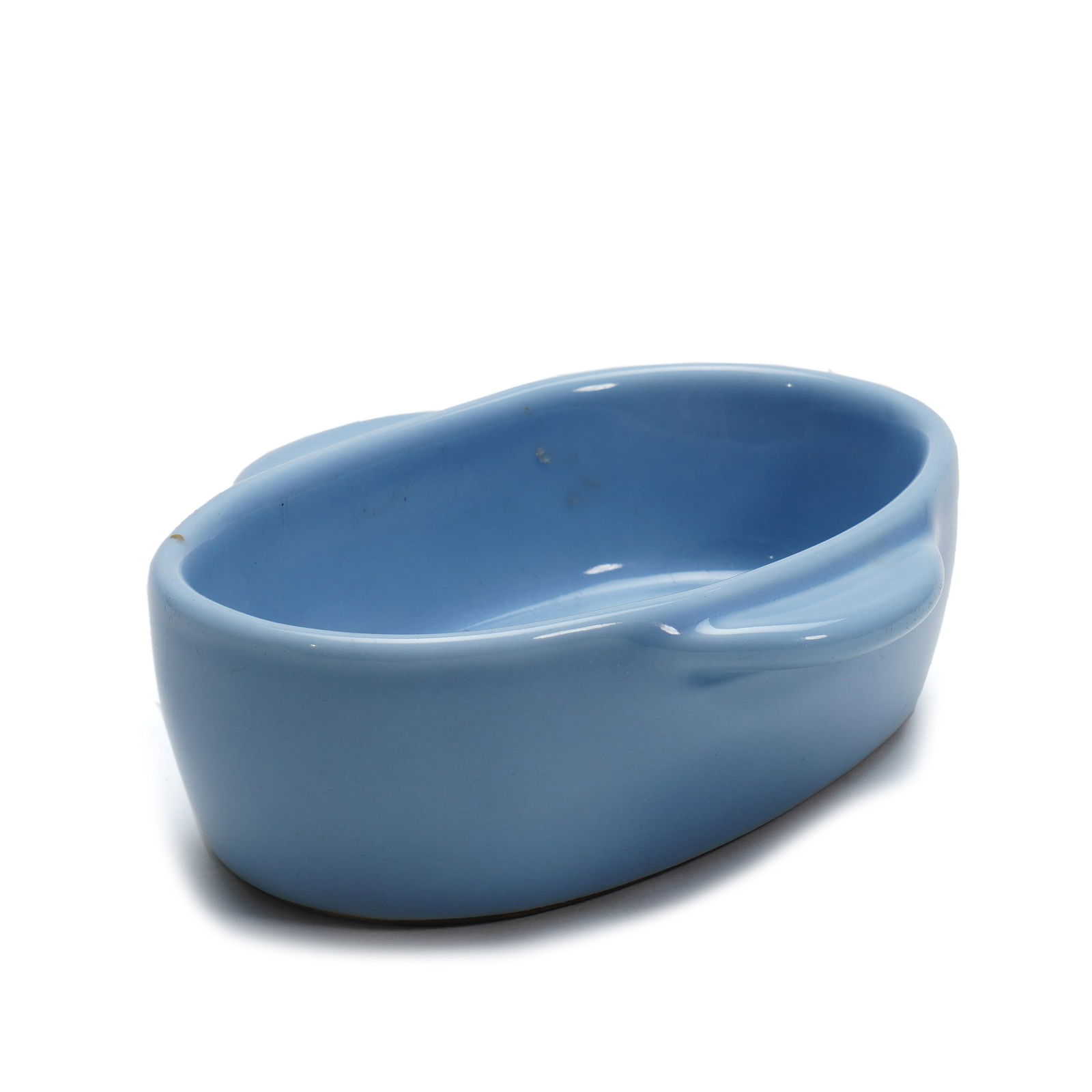 Qing Qianlong Sky-Blue Glazed Boat-Shaped Washer with Double Loops (1 of 2)