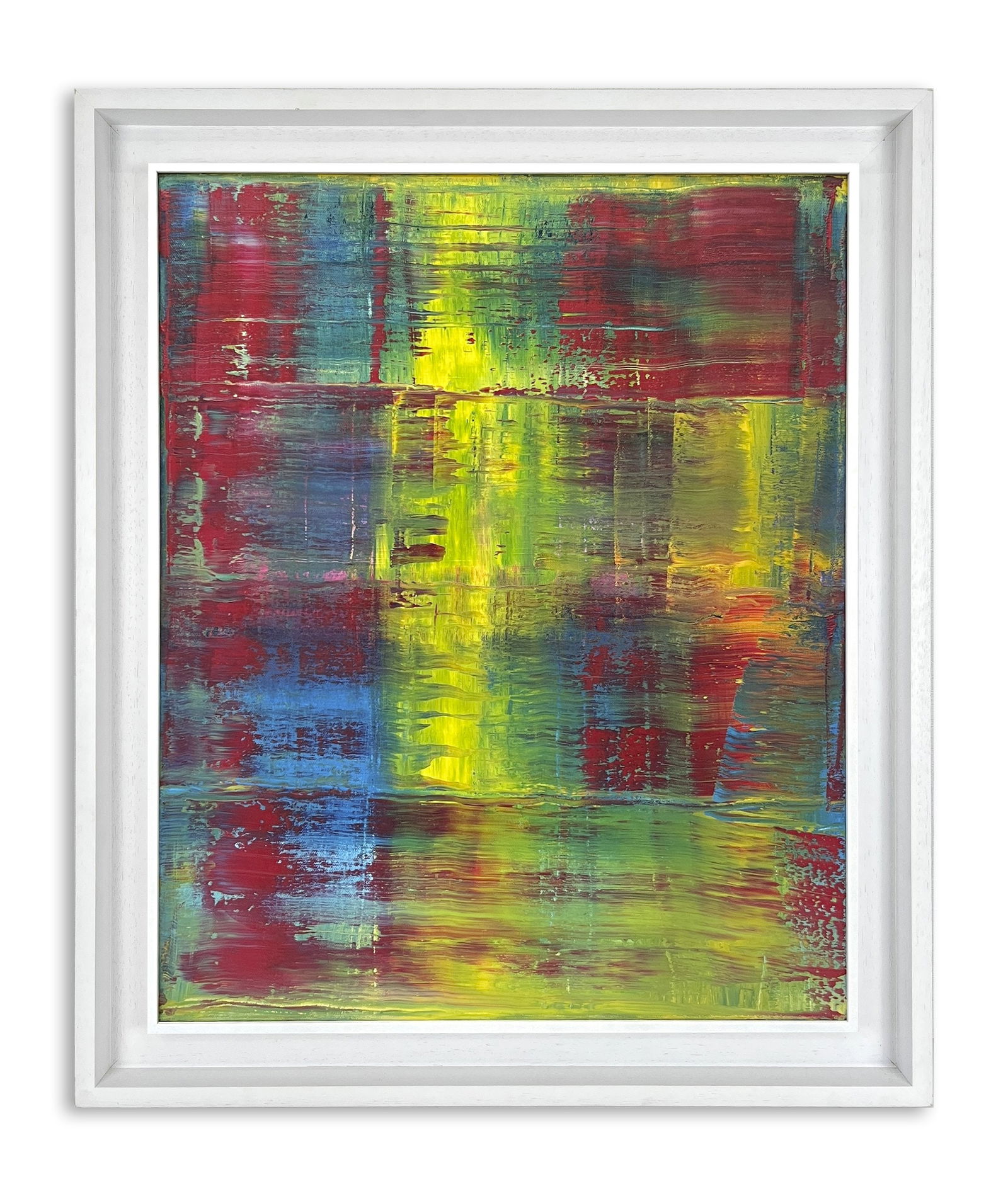 Gerhard Richter (B.1932), Attributed to, Oil on Canvas: Dimensions : 50.5 x 61.5 cm Signed reverse Provenance :WAKO WORKS OF ART tokyo This brilliant abstract painting is a powerful demonstration of the masterful technique of Gerhard Richter signed and cle