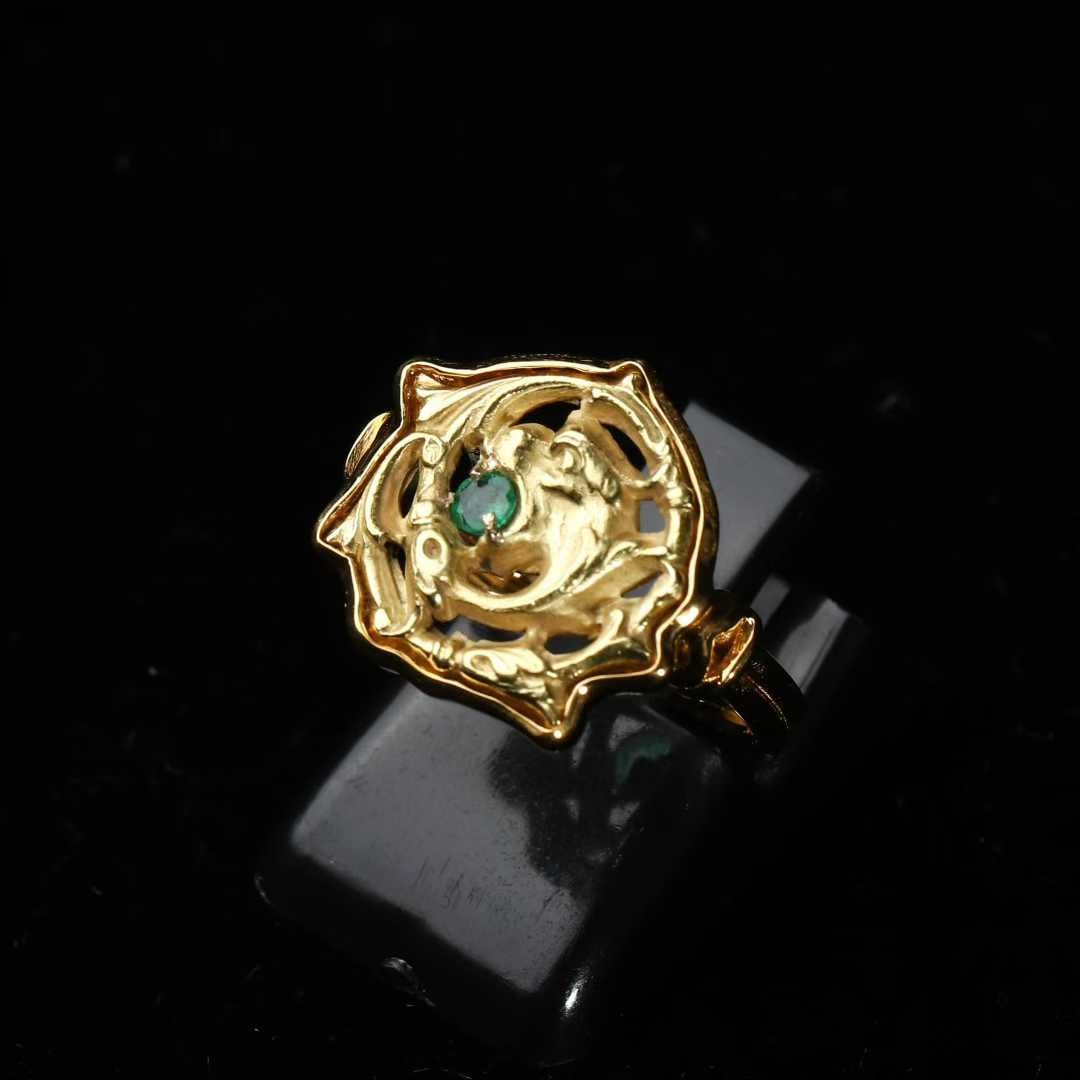 Dragon Chimera Ring with Emerald - 3