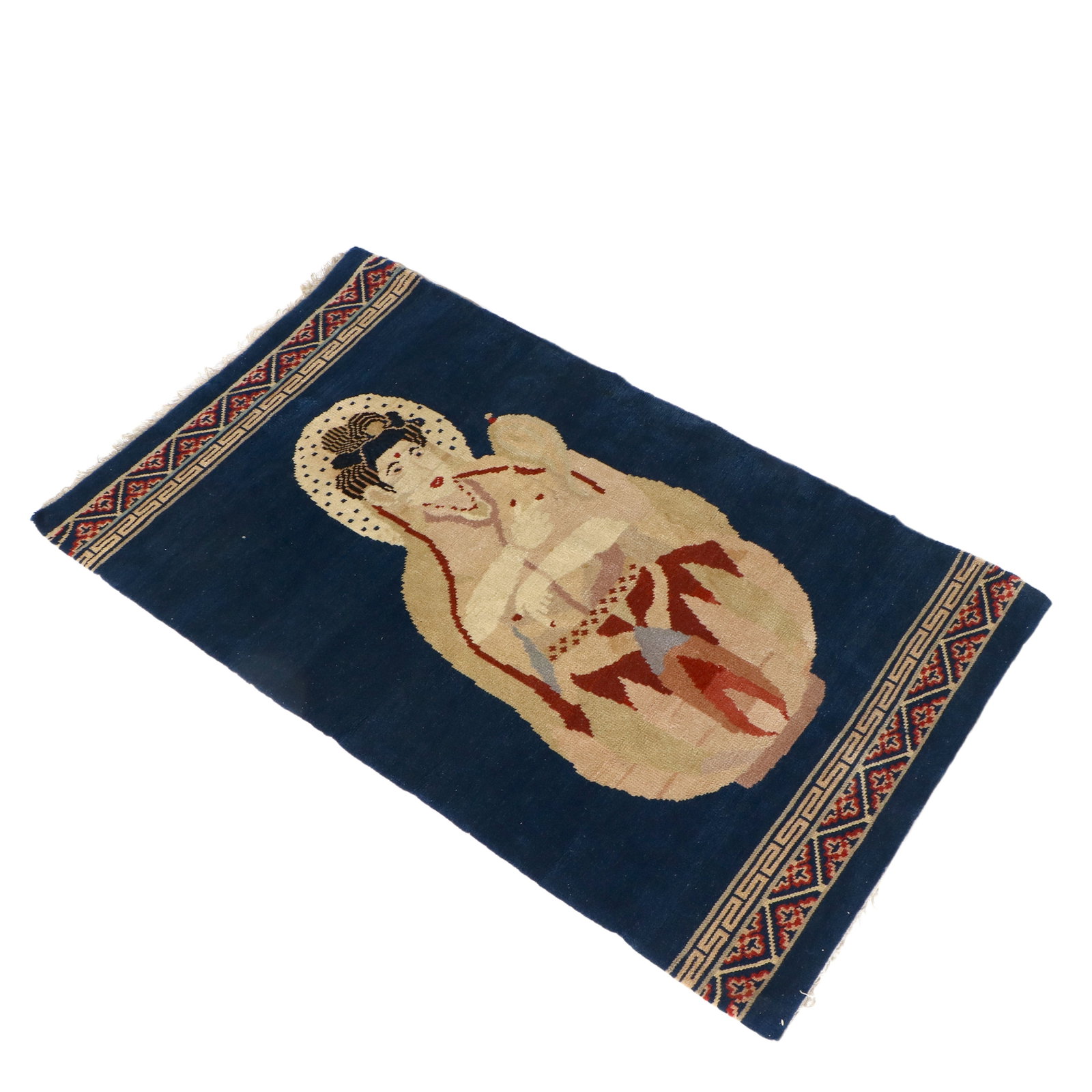 Antique Wool Rug: H:161cm W:95cm
