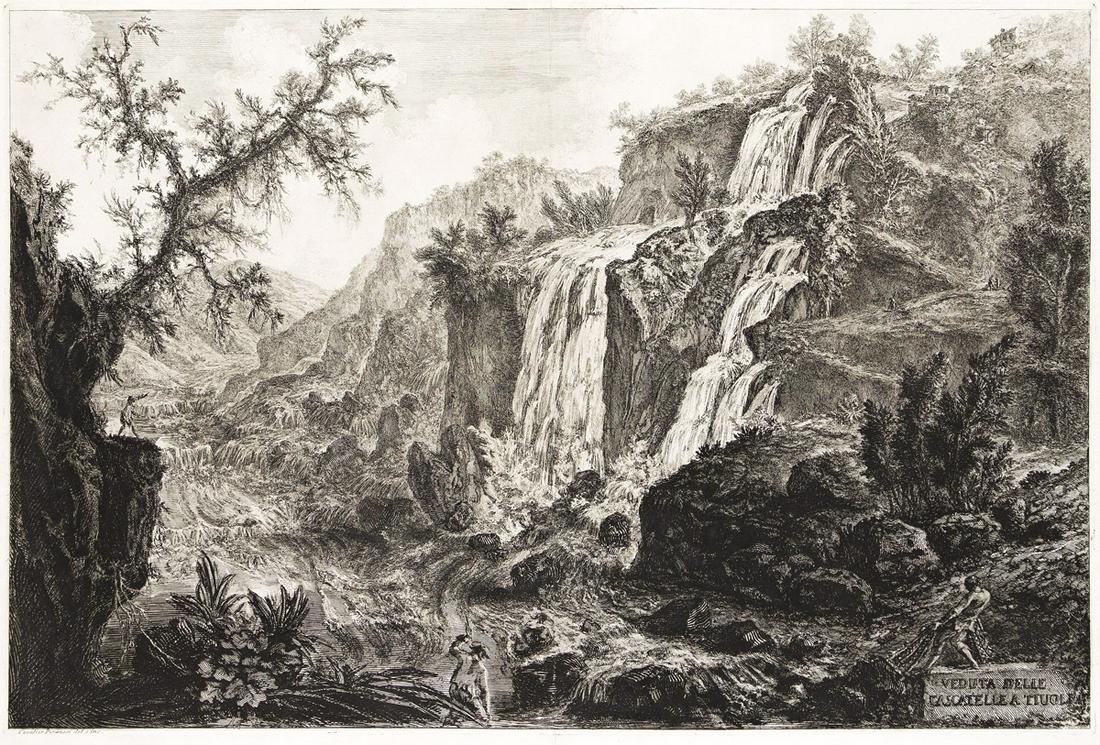 GIOVANNI B. PIRANESI, Veduta delle Cascatelle a Tivoli. (1 of 1)