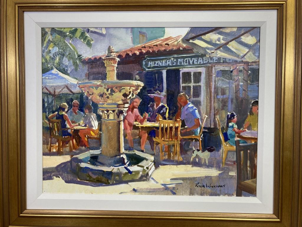 Mizners Movable Feast Palm Beach oil on canvas,: site size 14x18, framed size 20x24 est. $2000