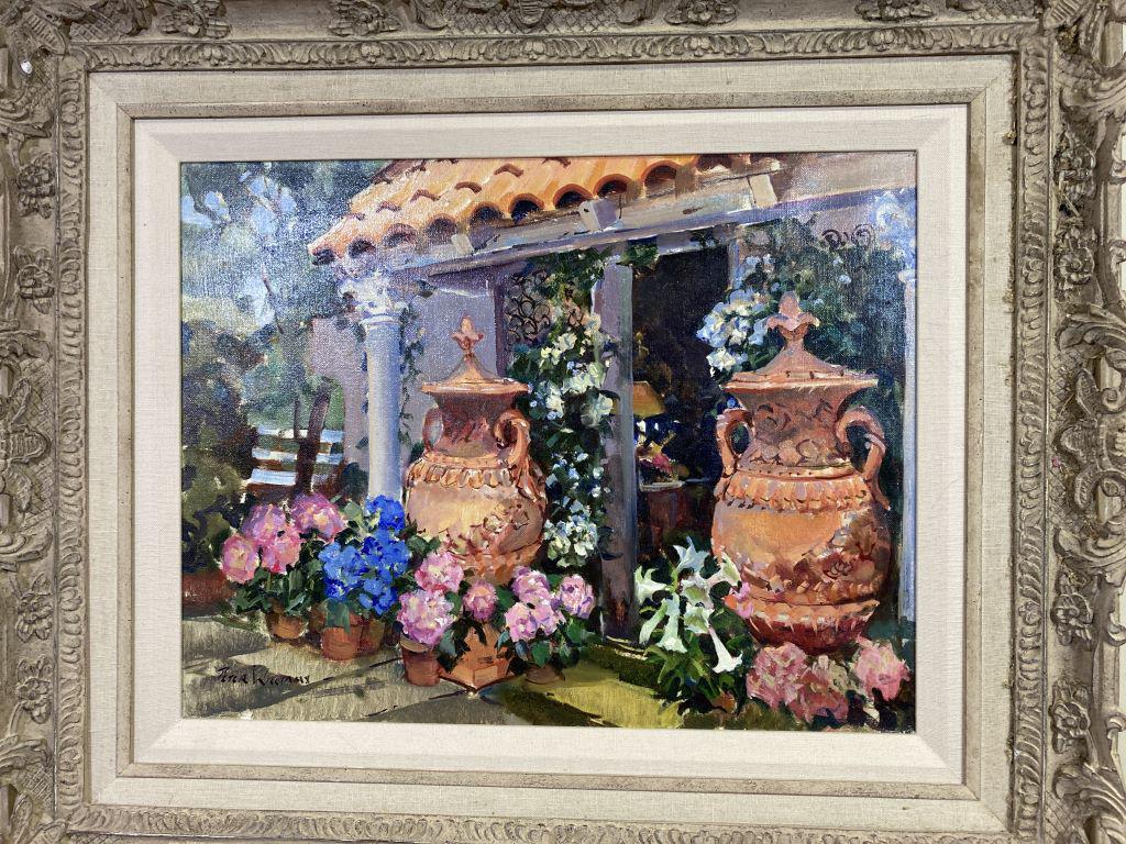 Palm Beach Glory oil on canvas, site size 14x18,: framed sized 22x26, ornate frame est. $2000