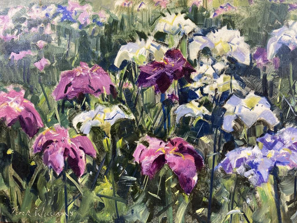 Irises oil on canvas, 13x17 unframed (1 of 1)