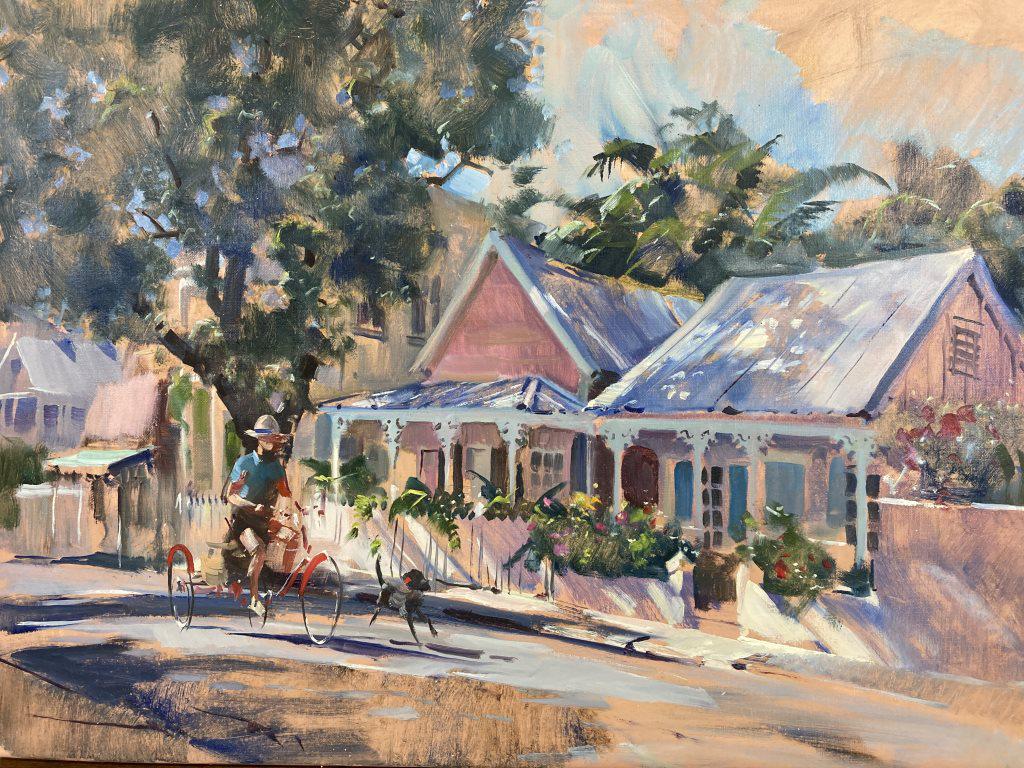 Pink House in Key West oil on canvas, 18x24 (1 of 1)