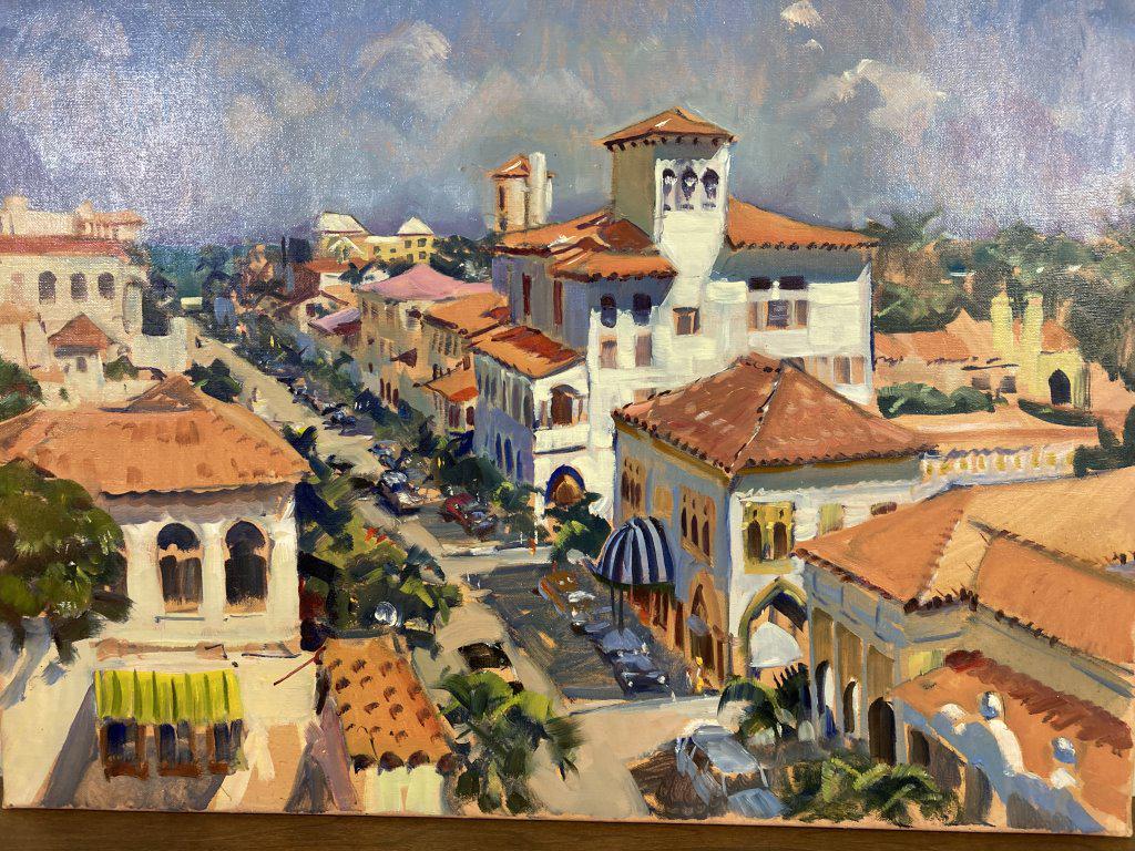 View From the Balcony, Palm Beach oil on canvas, (1 of 1)