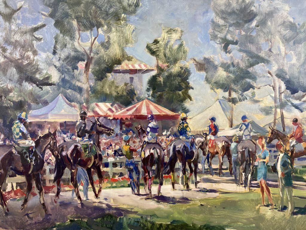 Saratoga Walking Ring oil on canvas, 24x30 (1 of 1)
