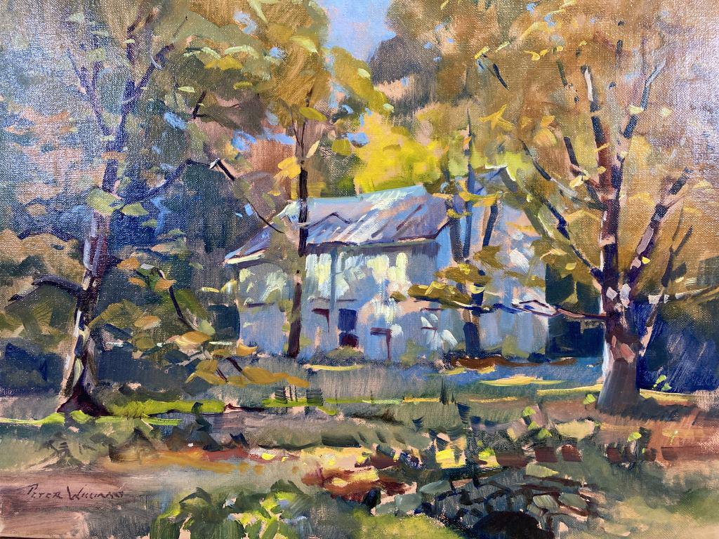 Autumn Barn oil on canvas, 14x18 unframed (1 of 1)