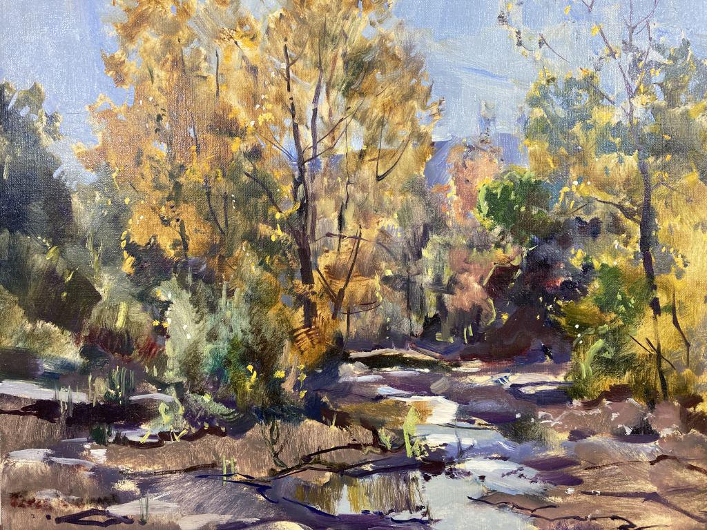 Fall Scene in Connecticut oil on canvas, 14x18 (1 of 1)