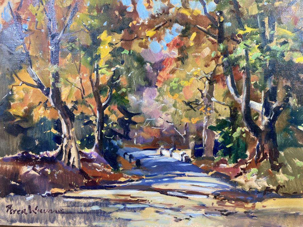 Autumn Path oil on canvas, 14x18 unframed (1 of 1)