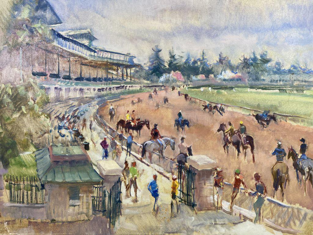 Keeneland Training Saturday Morning oil on (1 of 1)