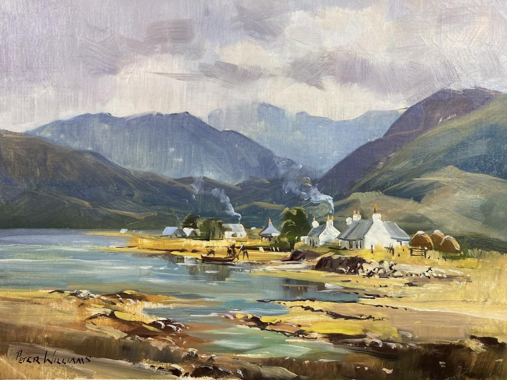 Mountainside Fishing Village oil on canvas (1 of 1)