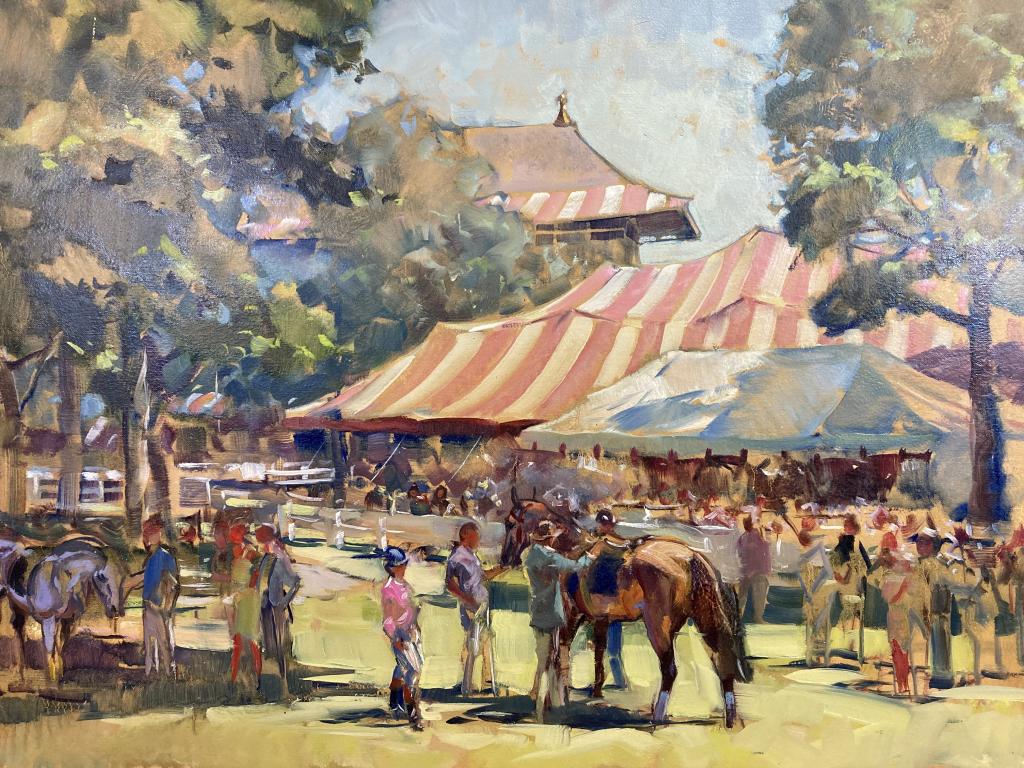Saratoga Paddock oil on canvas, 24x30 unframed (1 of 1)