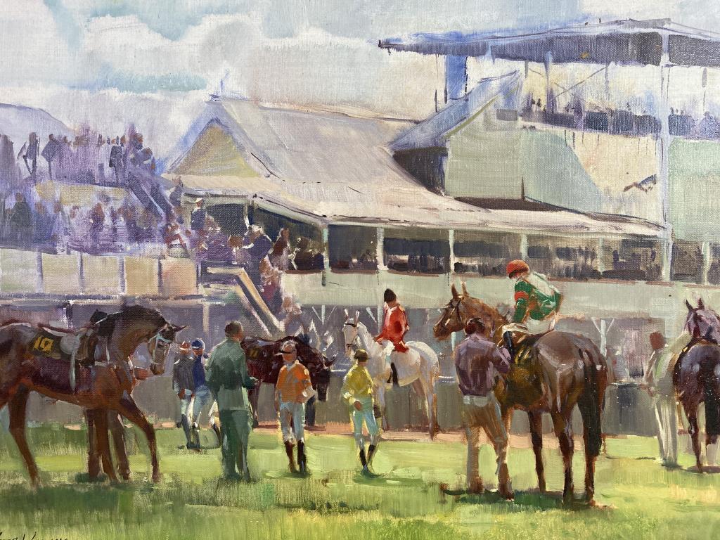 Trentham Race Course, New Zealand oil on canvas, (1 of 1)