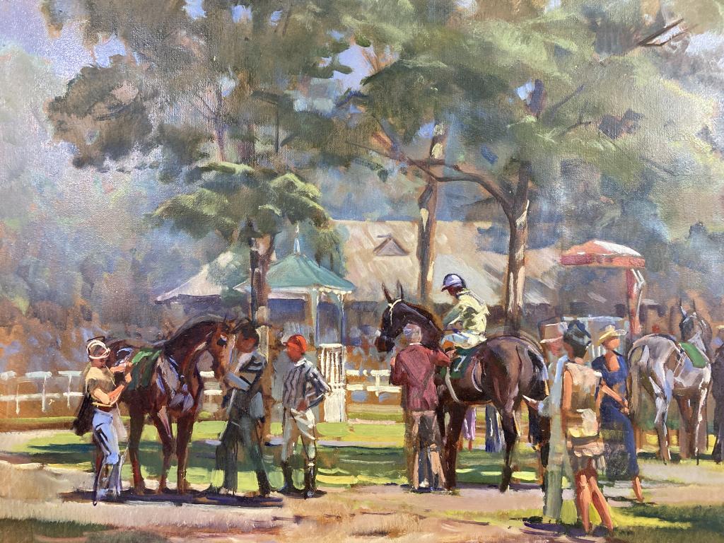 Rider Instructions at Saratoga Paddock oil on (1 of 1)