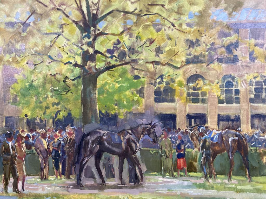 Keeneland Paddock oil on canvas, 18x24 unframed: Keeneland Paddock oil on canvas, 18x24 unframed and unsigned