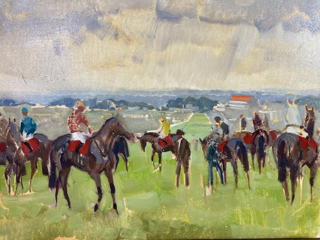 Racing at Goodwood oil on canvas, 18x24 unframed (1 of 1)