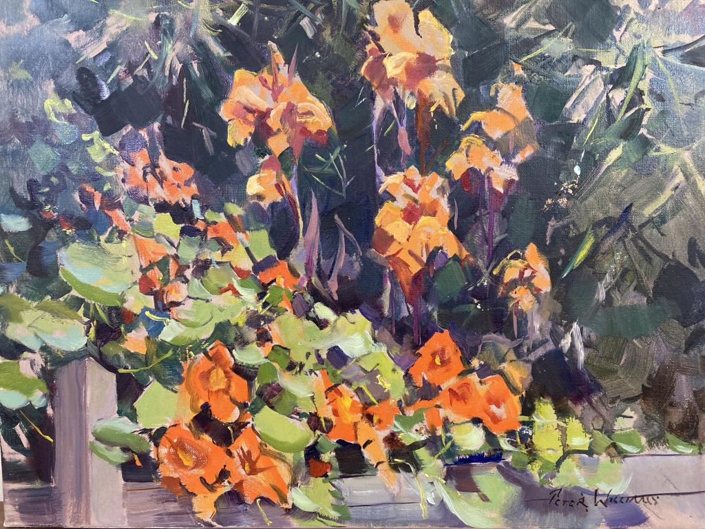 Lilies oil on canvas, 14x18 unframed (1 of 1)