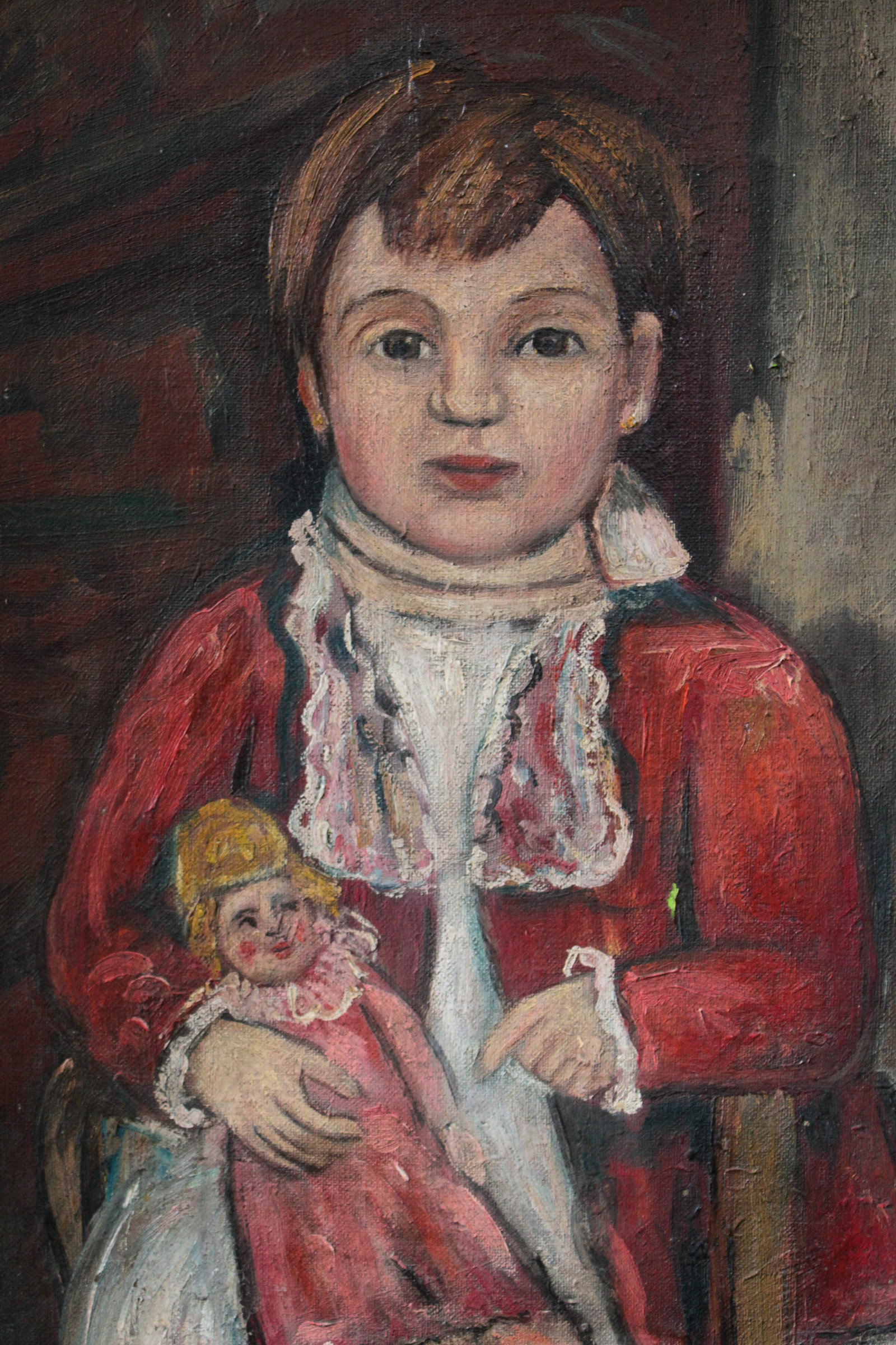Wilson Bigaud: Girl with doll. Year: 1964.