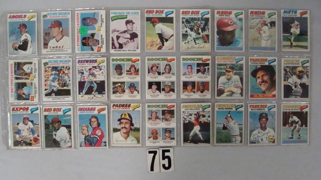 (27 DIFF) 1977 TOPPS BASEBALL CARDS (1 of 2)