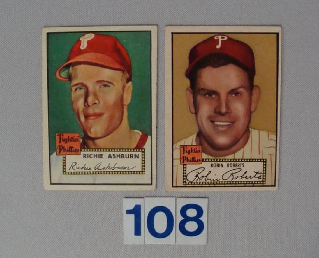 1952 TOPPS: #59 ROBIN ROBERTS & #216 RICHIE (1 of 2)