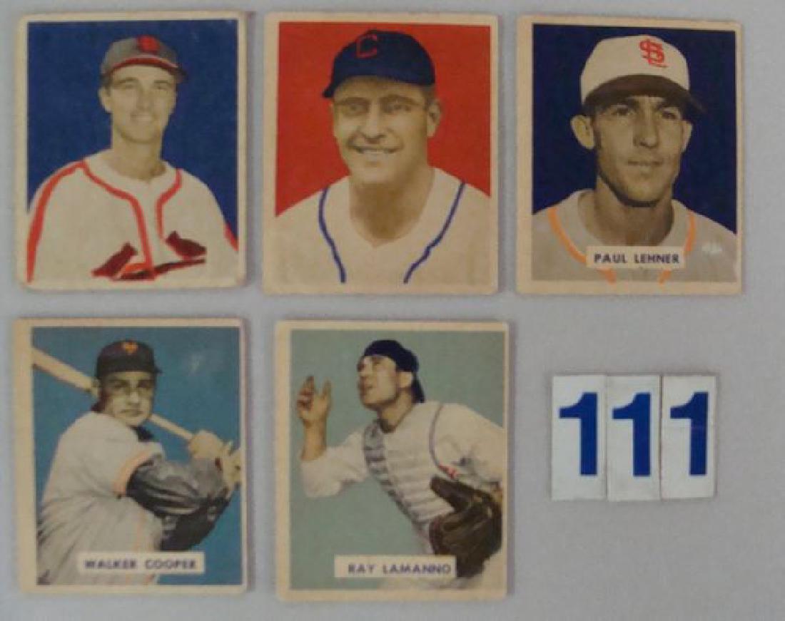 (5) 1949 BOWMAN BASEBALL CARDS: (1 of 2)