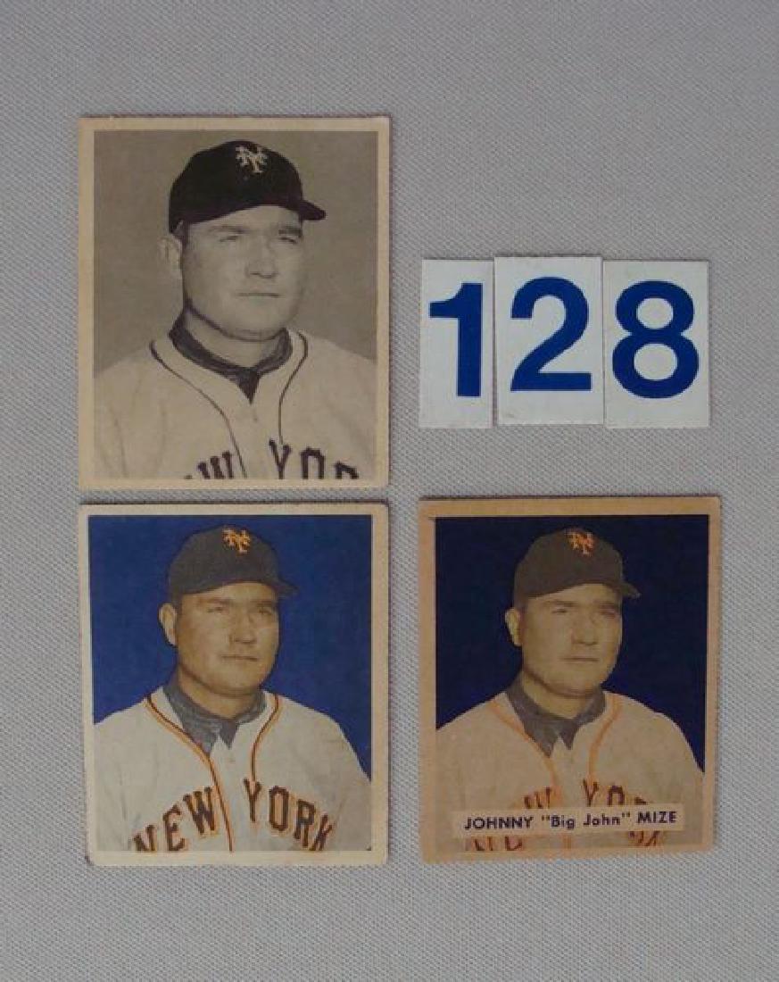 JOHNNY MIZE: 1948 BOWMAN #4 & 1949 BOWMAN (1 of 2)